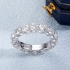 Yeesoth Eternity Ring for Women 18K White Gold Plated Sterling