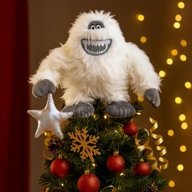 Christmas Tree Topper, 27cm/11 Inch Abominable Snowman, Abominable Snowman Plush, Abominable Snowman Tree Topper, Snow Monster Stuffed Christmas Tree Topper (Gray)