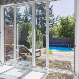 GAD Yarpeq Premium Tropical Palm Tree Leaves Indoor Outdoor Area Rug (Cream/Green, 2'7"x 6'6" Runner)