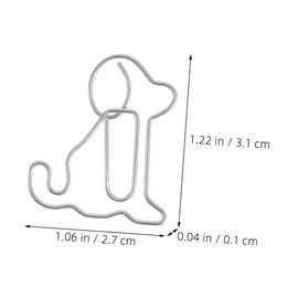 iplusmile 100pcs Creative Dog Shaped Paper Clips Small File Clips Multi Function for Office Document Organization and Bookmarking