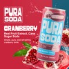 PuraSoda® Cranberry | Low-Calorie, Cane Sugar Soda Beverage | Non-GMO,