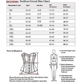DKCHENH Women's Punk Rock Faux Leather Steampunk Corset gothic bustier skirt set costume.black bustier,XX-Large Skirt.