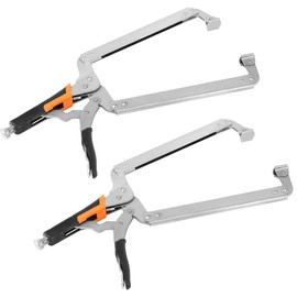 HOIGON 2 PCS 18 Inches Locking C-Clamp with Swivel Pads, Heavy Duty C Clamp Welding Pliers High-Carbon Steel Locking Pliers Clamps Set for Home Wood Working, Workshop Maintenance