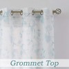 Central Park Leaf Floral Print Metallic Sheer Linen Window Curtain