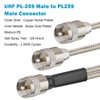 MOOKEERF Dual CB Antenna Coax Cable 10FT,Low Loss RG8X Stranded