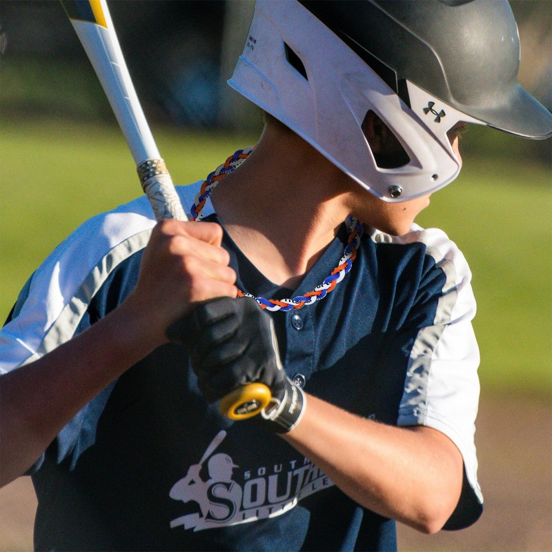 SUPBOMM Baseball Rope Necklaces, League Team Colors Braided Necklace, Baseball