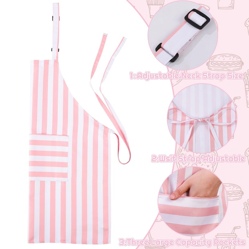 Livdouyu Pack of 2 Women's Cooking Apron Adjustable Kitchen Apron