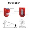 Lancoon 2 Pack Solar Sound & Light Alarm Outdoor Motion