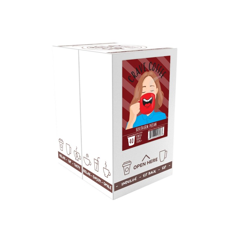 Crave Beverages Flavored Coffee Pods, Compatible with 2 K-Cup Brewers,