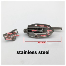 HISELUR Stainless Steel Freezer Door Flush Mounted Walk in Latchs Handle Strike Latchs Spring Loaded Walk in Freezer Cooler Door Handle Grip Freezer Parts