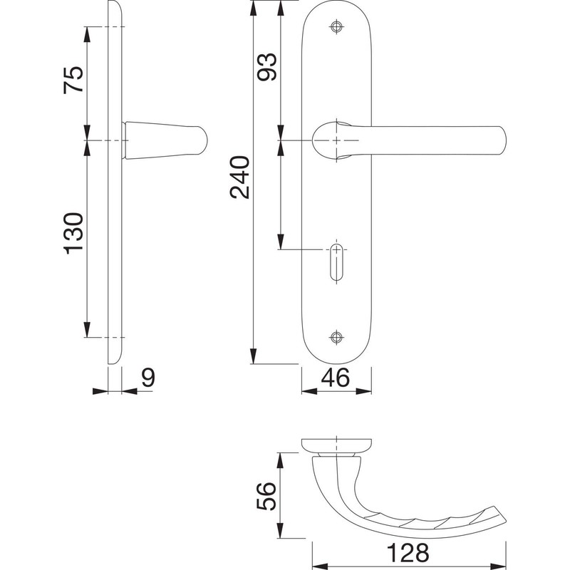 Hoppe Tokyo Lever – Long Plate Door Deadlock Removal Power
