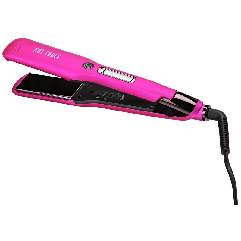 Hot Tools Professional Titanium Digital Flat Iron, Fabulous Fuscia, 1.5