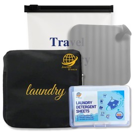 Travel Laundry Detergent Sheets 30 Pack – Hand Wash or Machine Wash Travel Detergent with Universal Sink Stopper and Foldable Laundry Bag Best for Cruise, Hotel, Camping & On-the-Go Washing
