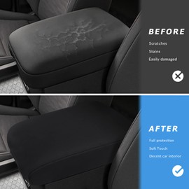 INTGET Car Center Console Cover for 2022 2023 2024 2025 2026 Nissan Frontier Accessories Neoprene Armrest Cover Middle Console Cover Center Console Lid Protector Replacement (Neoprene)