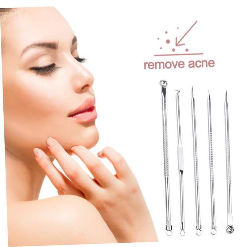 Healeved 1 Set 5pcs Facial Cleansing Tool Face Blemish Removal