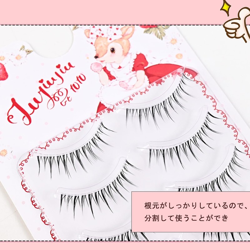False Eyelashes, Natural, Transparent Axis, Handmade Popular, DIY at Home,