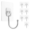 FACURY Large Adhesive Hooks 22Ib(Max), Waterproof and Rustproof Wall Hooks