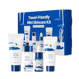 ROUND LAB Kit Mini Birch Juice Hydration - Rutina Facial con Limpiador, Tónico, Ampoule y Crema Hidratante para Piel Sensible