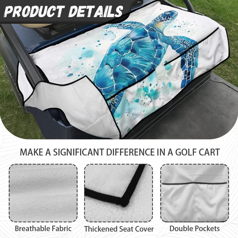 Darisoco Sea Turtle Evolution Golf Cart Seat Covers Golf Cart