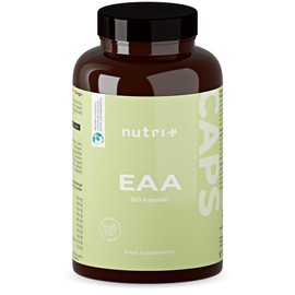 EAA Capsules Vegan & High Dose - 360 Mega Caps of 750 mg - 8 Essential Amino Acids - EAAs 6000 (Essential Amino Capsules) - Protein Capsules - Amino Supplement - Amino Acid Complex