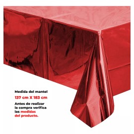 Jands Mantel Para Mesa De Fiesta Colores Metalicos Rectangular 1pz