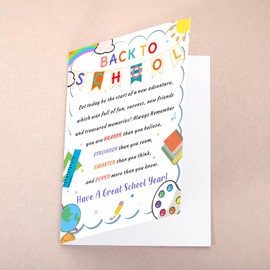 Back to School Card Gifts for Kids, Aesthetic Back to School Supplies Bulk for Girls Boys, First Day of Preschool Kindergarten Schools Sign Gifts for Students, 1st Day of Schools Sign for Daughter Son