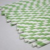 Green & White Striped Paper Straws (6mm x 200mm) -