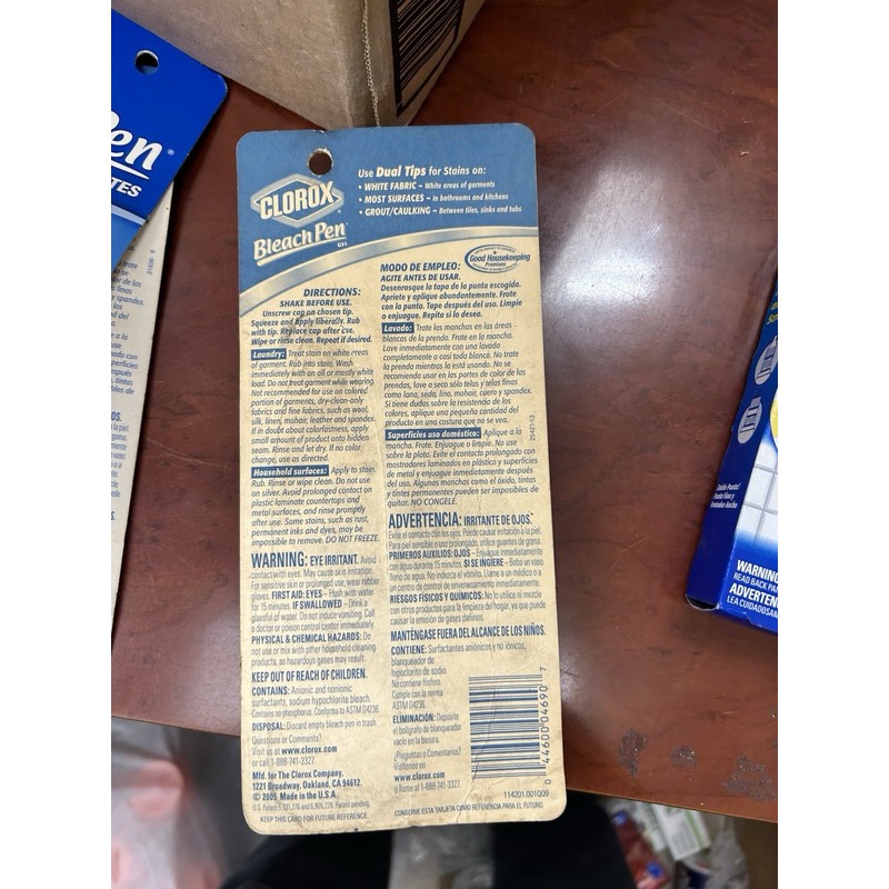 Clorox Bleach Pen Gel Fine Point & Broad Scrubber 2