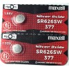 Maxell 2 PACK MAXELL 377 SR626SW SR626 SILVER OXIDE (GOOD
