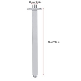 Brazo de ducha cuadrado de acero inoxidable superior Brazo de ducha tubo de montaje en pared Extensión de tubo para baño Cabezal de ducha de techo Grifos de bañera Cabezas de ducha(20cm)