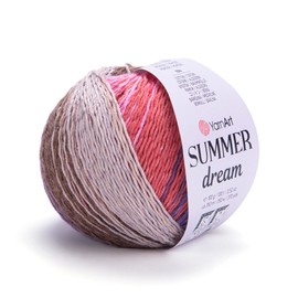 Yarn Art Summer Dream Multi Colour 3.4 OZ, 383 yds Rainbow Crochet for Spring and Summer Yarn (4315)