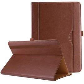 ProCase Universal Tablet Case 9"-10.1" inch, Stand Folio Tablet Case Protective Cover for 9" 9.7" 10" 10.1" Touchscreen Tablet with Multiple Viewing Angles and Pen Holder -Brown