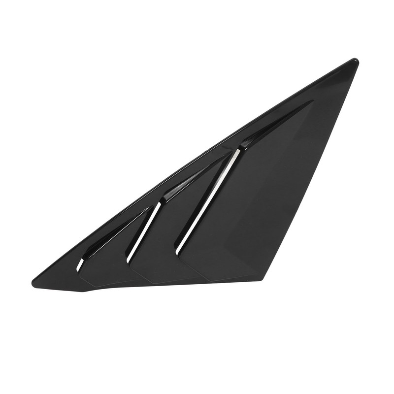 2pcs Rear Left Right Window Louver Bright Black Side Window