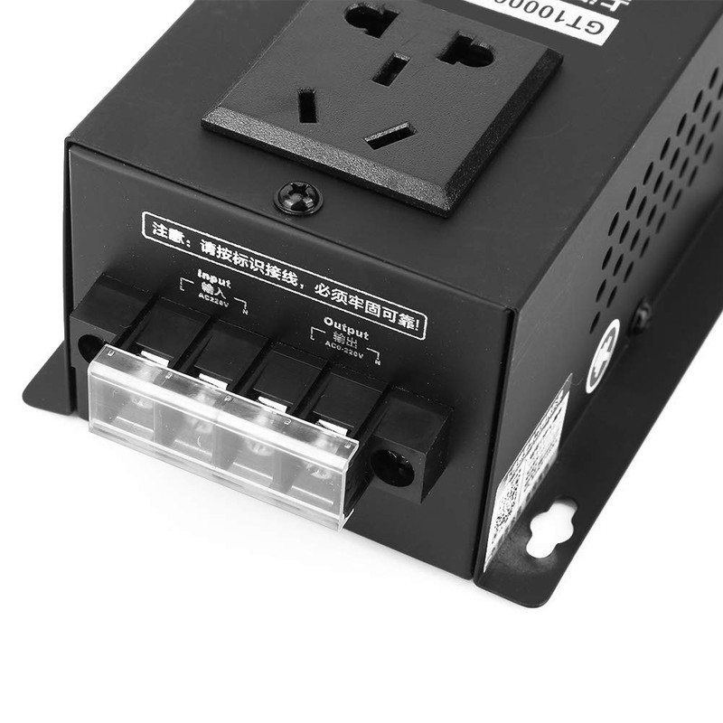 JADPES Protector Outlet, AC 220V 10000W Stepless High Variable Voltage