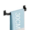 SAYAYO Black Towel Rail Wall Mounted Towel Holder 30CM, Waterproof