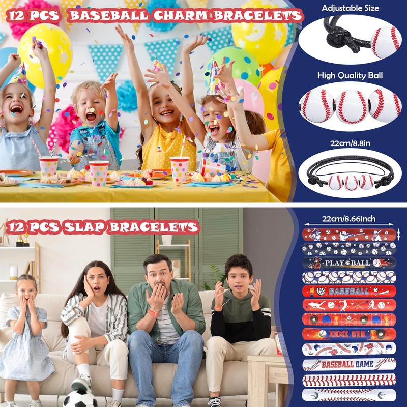 JNYLYFC 120 Pcs Baseball Party Favors Drawstring Bags Baseball Goodie