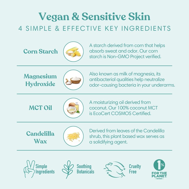 HUMBLE BRANDS Aluminum-Free Deodorant, Vegan and Cruelty- free, Formulated for