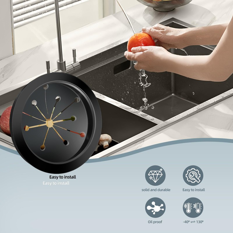 1 Pack Garbage Disposal Splash Guard Collar Sink Baffle 3-1/8