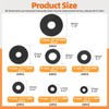 Tanstic 175Pcs 7 Sizes Black Flat Rubber Washers Assortment Kit,