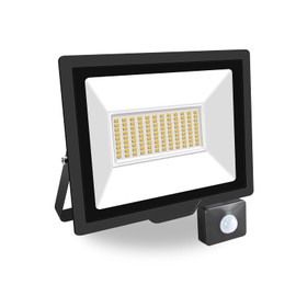 PICAA 75 W LED Spotlight with Motion Sensor Outdoor, 7500 LM Outdoor Spotlight, 4000 K Warm White Spotlight, IP65 Waterproof Floodlight, Ideal Outdoor Light for Garden, Courtyards, Garage, Home, Hotel