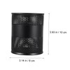 Operitacx Metal Black Anti-rust Round Pen Holder for Office Storage