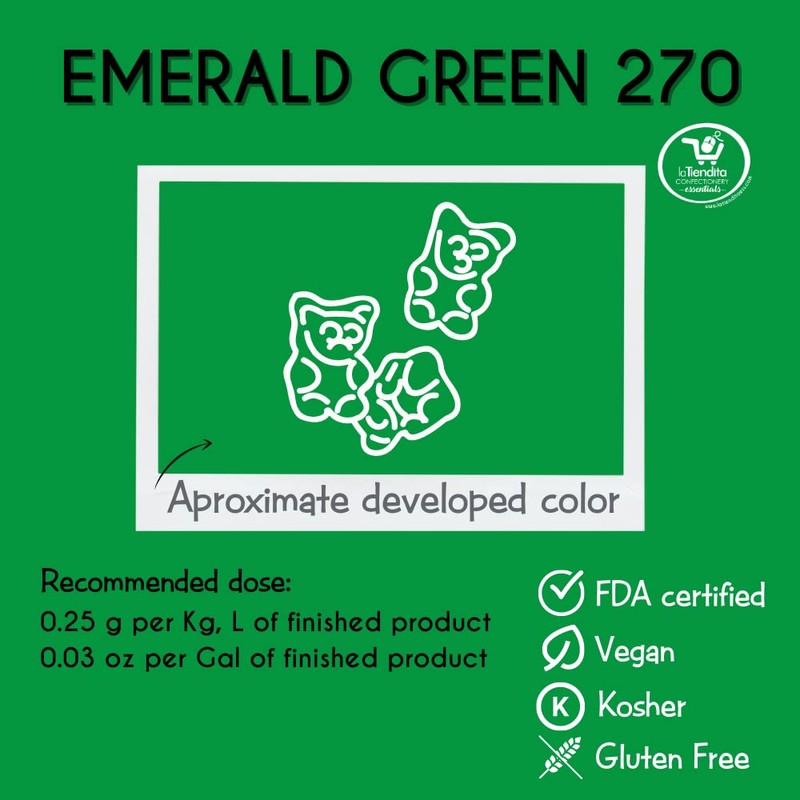 Deiman Artificial Food Color Emerald Green 270 (2.2 lb)