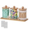 WACAR Cotton Pad Dispenser Set, Acrylic Cotton Pads Storage Cotton