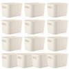Plastic Storage Bins 10 Pcs White Storage Bin Pantry Organizer