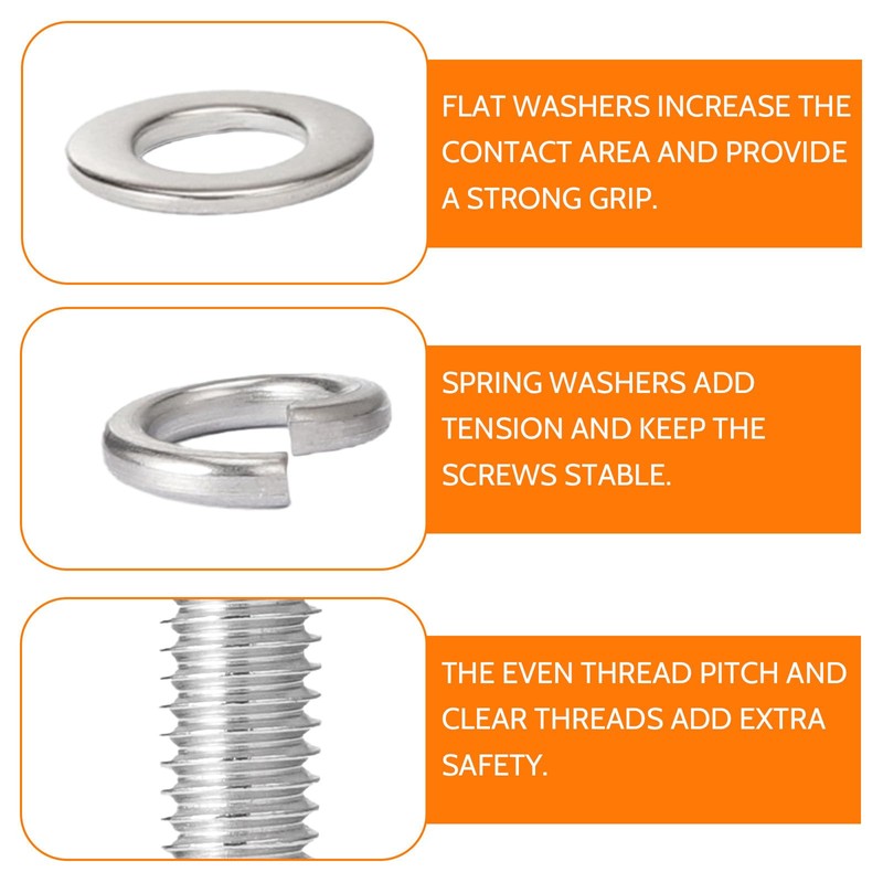 HAISHANG Pack of 10 M5 x 20 Screws, Rounded Head