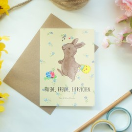 Mr. & Mrs. Panda Greeting Card Rabbit Egg Hunt - Easter Nest, Greetings Card, Wedding Card, Folding Card, Easter, Invitation Card, Birthday Card, Easter Gifts, Easter Bunny