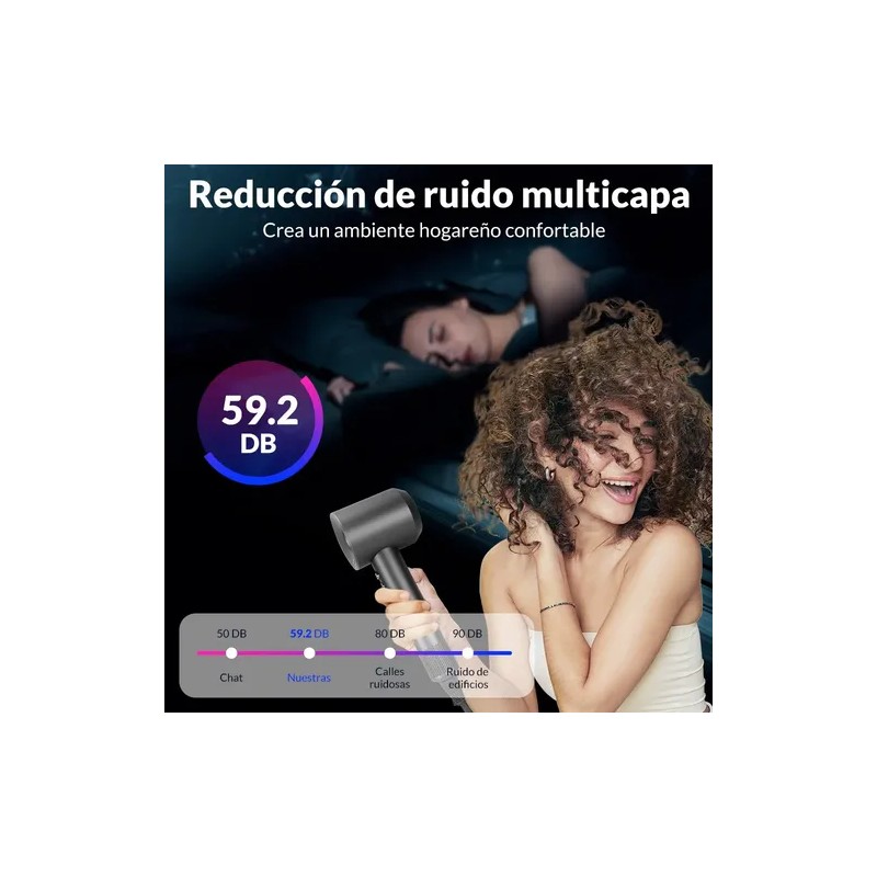 Secador De Pelo Alta Velocidad Profesional Iones 5en1 1600w