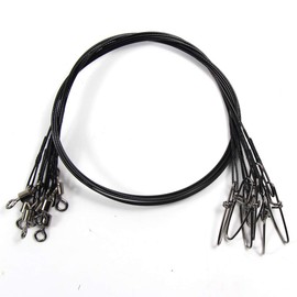 Croch Stainless Steel Wire Leader Fishing Swivels Snaps 150LB