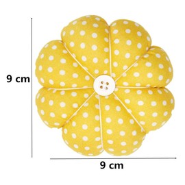 Wrist Pin Cushion Wearable Pumpkin Shape Sewing Pin Cushion for Needlework Sewing (Yellow)