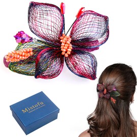 Mistofu 3.93Inch DIY Copper Wire Metal Hand-woven High-level design Barrettes Elegant Hair Accessories, Gifts for Women Girls (red)